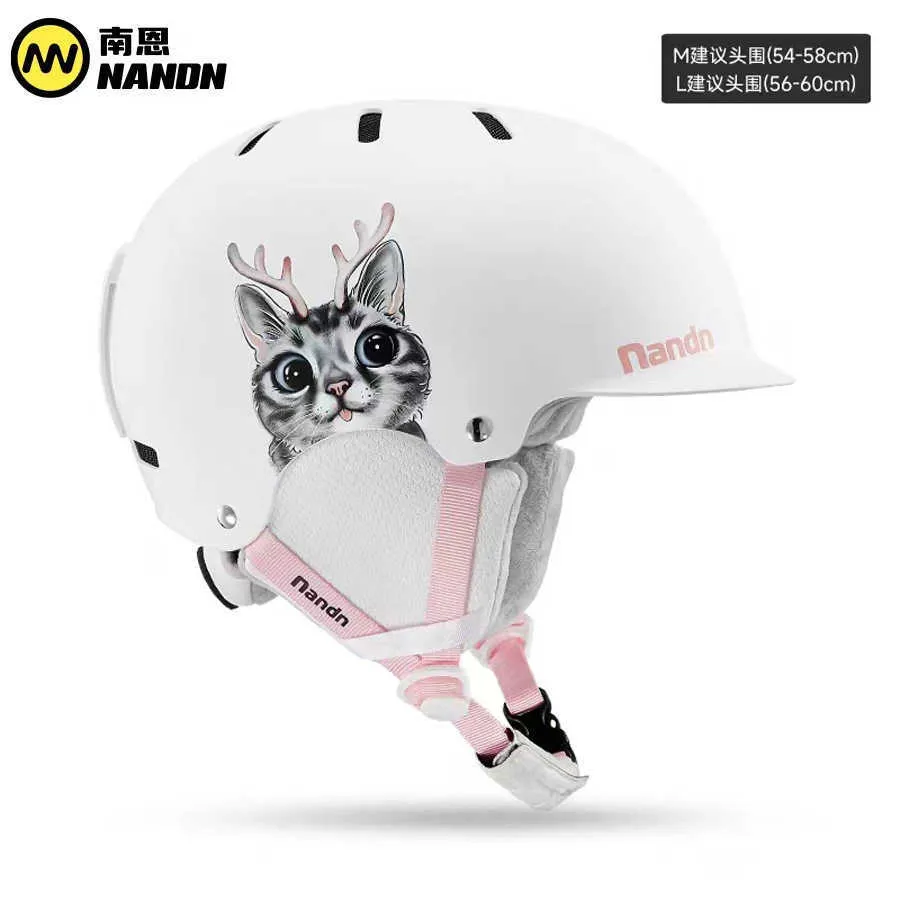 Casqueur chaud Équipement de neige ENNT31 Casque de neige Double planche Collision résistante aux hommes et aux femmes South Hat Nandn Skiing Hat Brim