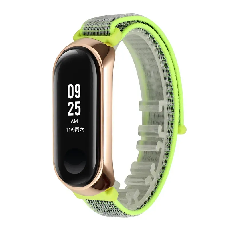 Replaceable Wristband for Xiaomi Mi Band 4 3 Nylon loop Breathable Bracelet on Mi Band4 band3 WatchBand Strap for xiomi Band 3 4