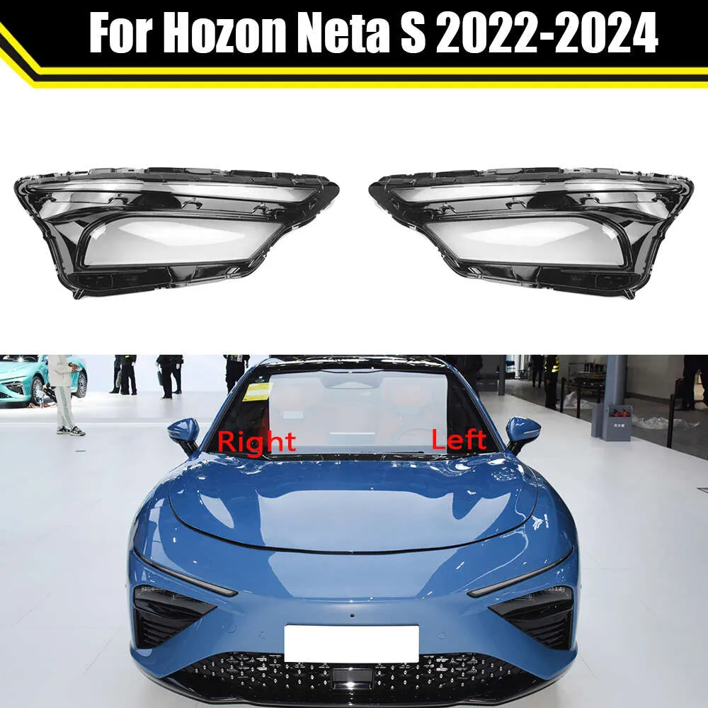 Auto voorste glazen lens koplamp transparante lampenkap auto lamp shell lights behuizing voor hozon neta s 2022 2023 koplampdeksel