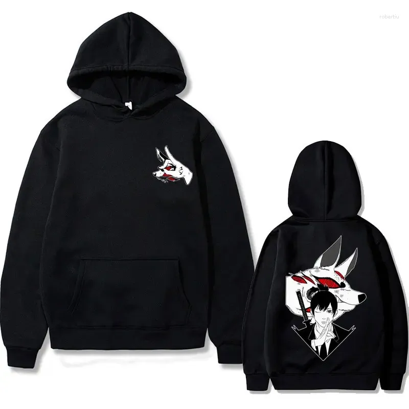 Men's Hoodies Sweatshirts Anime Chainsaw Man Hayakawa Aki Devil Kon Graphic Hoodie Male Casual Oversized Men Women Vintage Manga