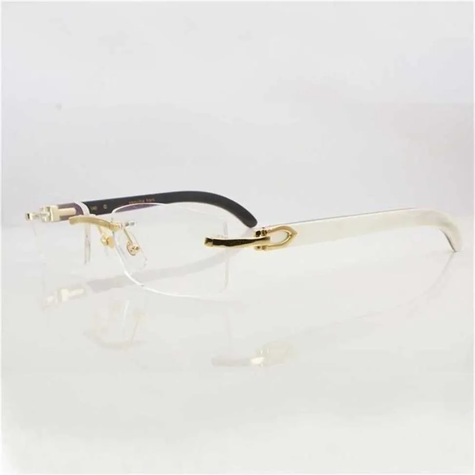 24% 할인 2023 남성 여성 액세서리를위한 투명한 눈 프레임 Rimless Natural Buffalo Horn Carter 금 투명 안경 프레임 287a