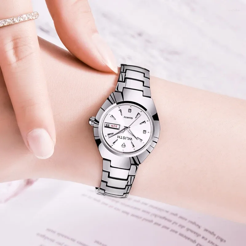 Montre-bracelets 2023 Set Diamond Inralide Imperproof Women's Business Watch