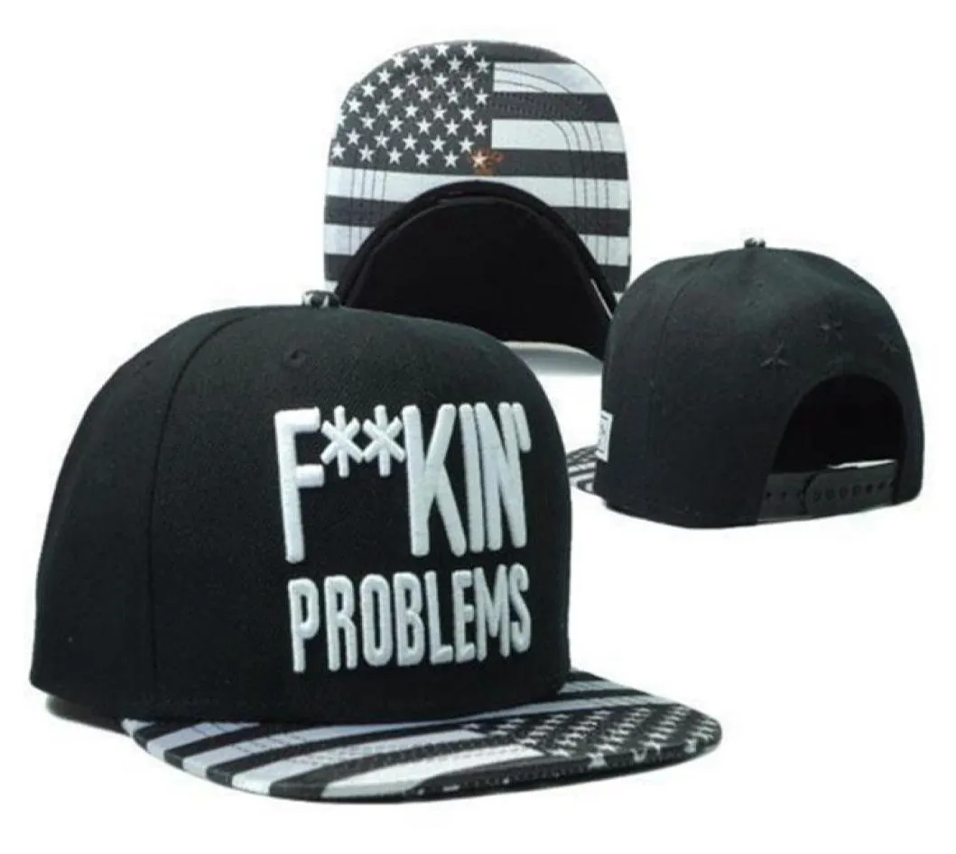 Verdammte Probleme USA Flagge Brim Baseballhüte und Kappen Gorras Bones für Männer Snapback Sport Hip Pop Cap Top Quality3534571