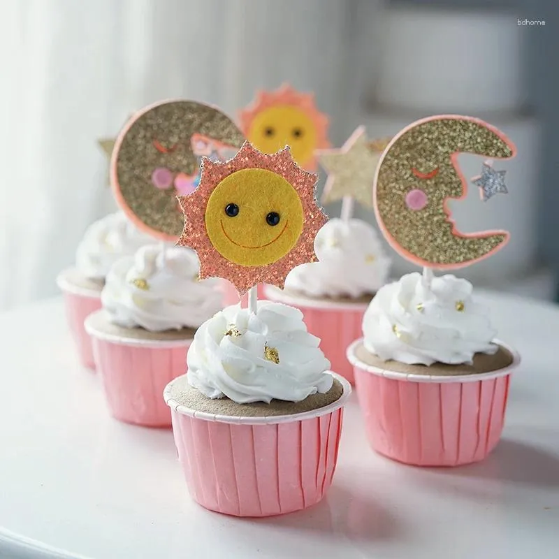 Fleurs décoratives simulation cupcakes Sun Moon Party's Party Soft Wear Pographie Crème