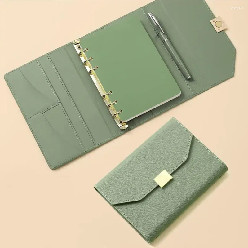 Notebook de folhas soltas de folhas soltas requintadas capa PU requintável Diy Binder Notepad Journal Agenda Planner Notebooks