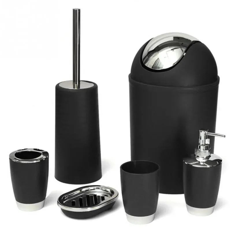 Set HEIßER Badezimmer Zubehör Sets 6 Teile/satz Bad Notwendigkeiten Zahnbürste Halter Wc Pinsel Seifenschale Bin Tasse Sprayer Flasche