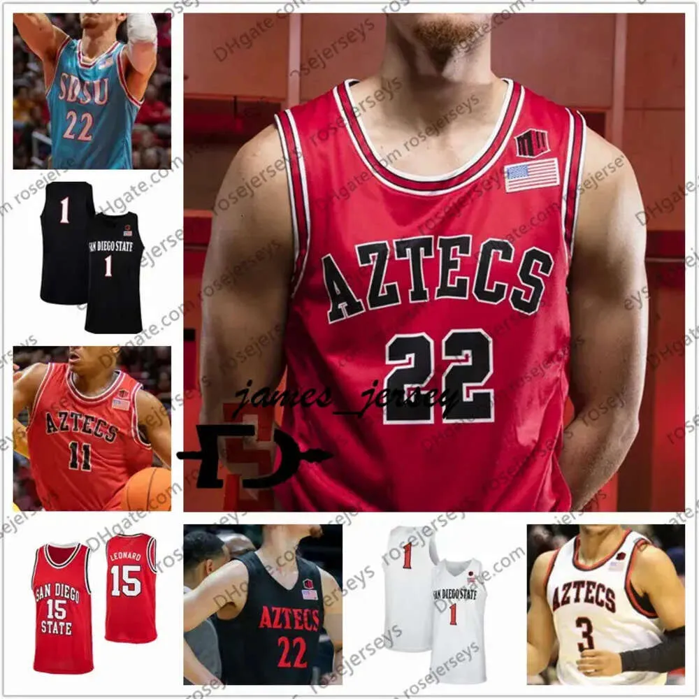 Jam Custom San Diego State Aztecs 2020 Basketball #22 Malachi Flynn 11 Matt Mitchell 5 Yanni Wetzell Schakel Men Youth Kid SDSU Jerseys 4XL