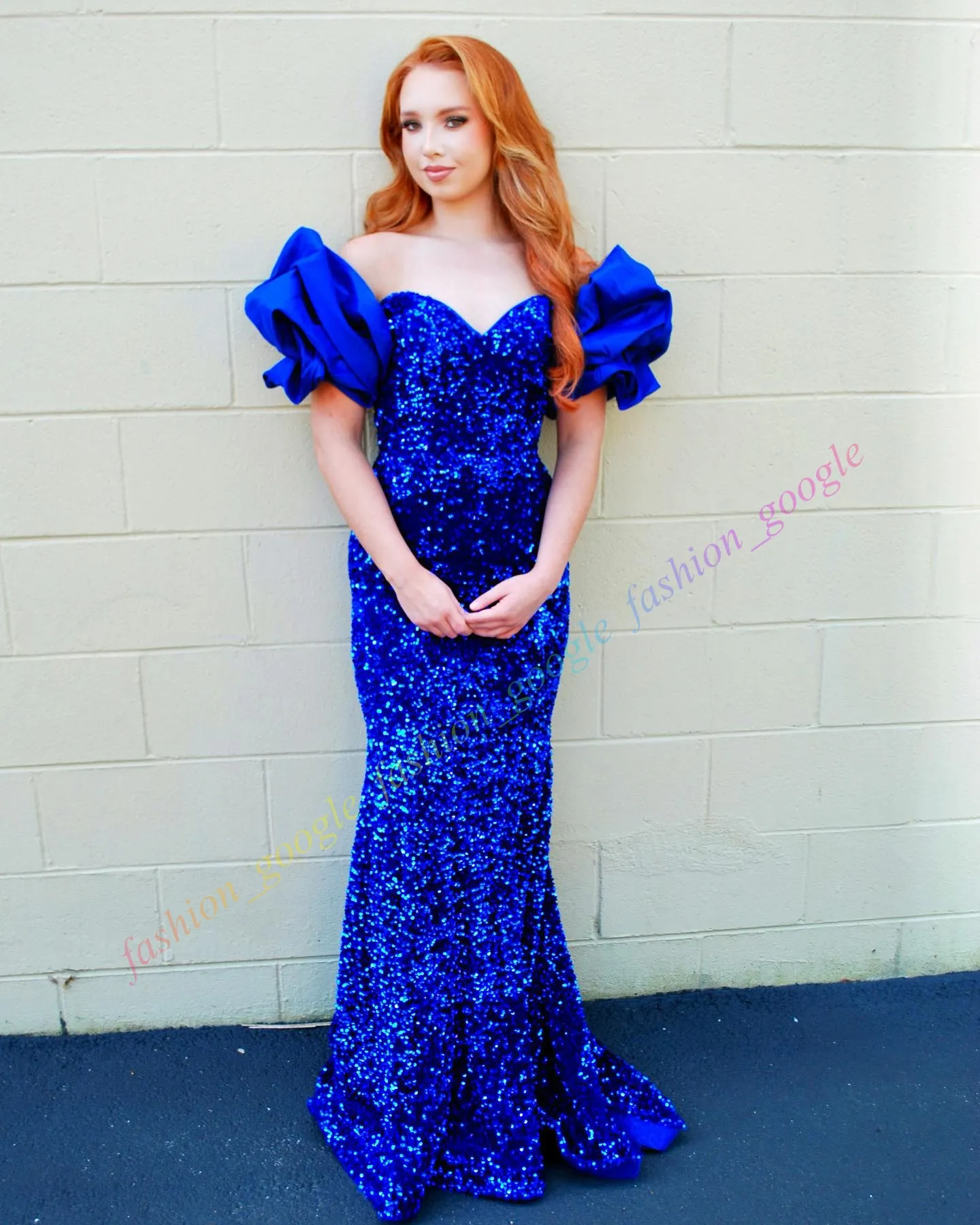 Ruby Velvet Sequin Mermaid Dress Puff Sleeve Formal... From Fashion_google, $99.86 | DHgate.Com Ruby Velvet Sequin Mermaid Dress Puff Sleeve Formal... From Fashion_google, $99.86 | DHgate.Com