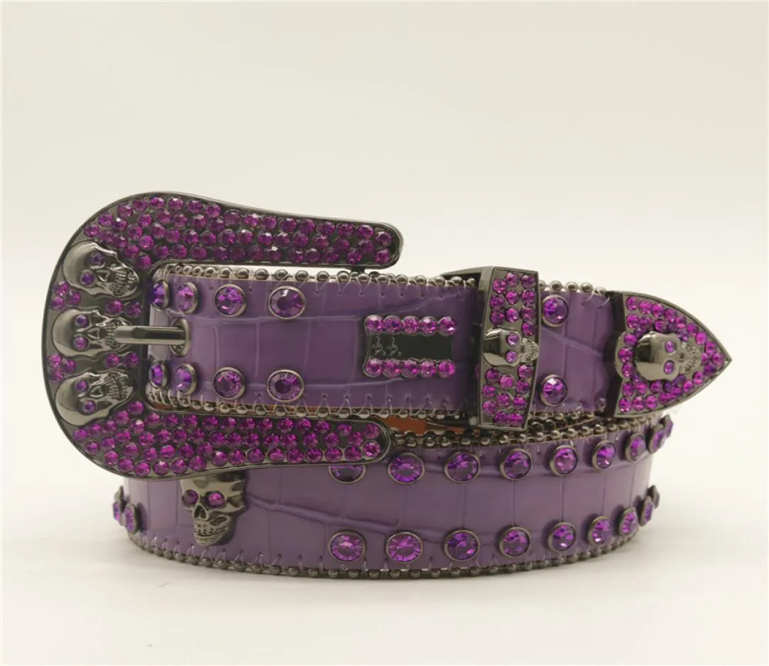 Soultres en strass de concepteur Vintage Skull Punk Belts pour hommes Hip Hop Street Rivets ceinture Girdle Luxurys Designers Belts Cintura Ceintures1517990