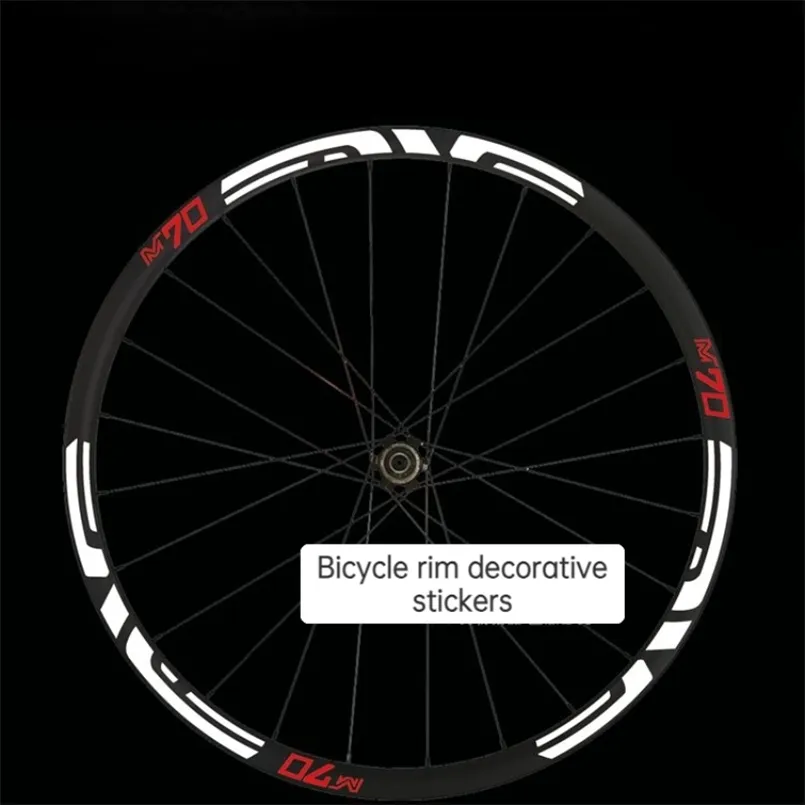 M70 MTB Jant Etiketleri Bisiklet Yansıtıcı Çıkartma Yol Bisiklet Tekerlek Çıkartmaları 20 "26" 27.5 "29" 700c Bisiklet Aksesuarları Dekoratif 231221