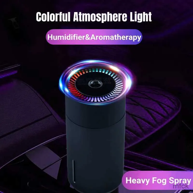 Nemlendiriciler USB Araç Hava Hava Nemlendirici Renkli Işık Otomatik Havada