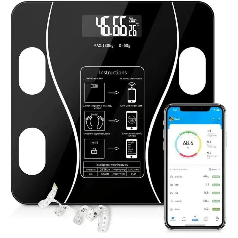 Échelle de graisse corporelle Smart Wireless Digital Bathroom Weight Composition Analyzer pesant 231221