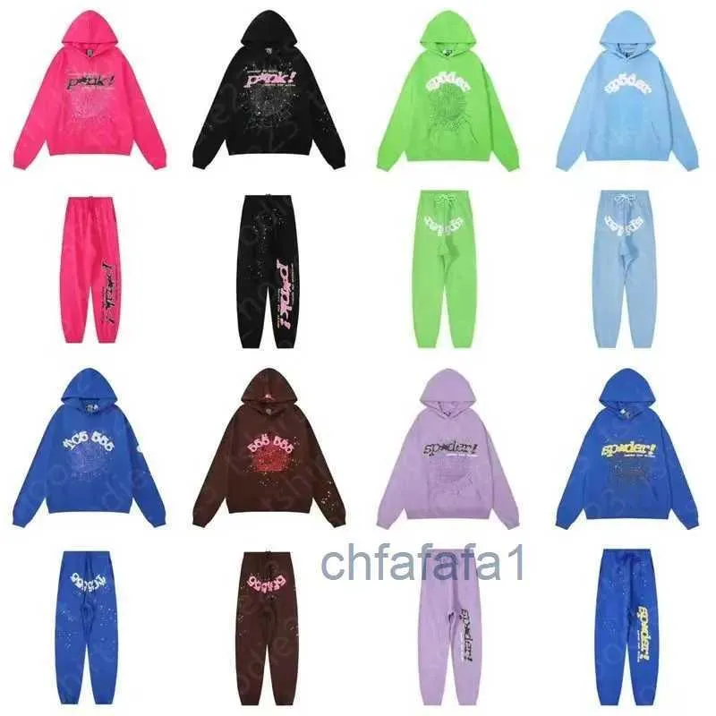 Spider Hoodie Pink Purple Young Thug Sp5der Tracksuit 555555 Men Women Web Jacket Sweatshirt 555 High Quality TS3O G3PS