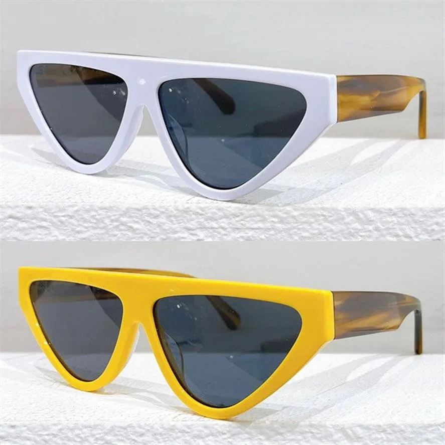Di occhiali da sole designer maschile per donne bianche oeri038 occhiali da sole classici di moda Uv400 protezione vetro lunghezza 100% aceta207l
