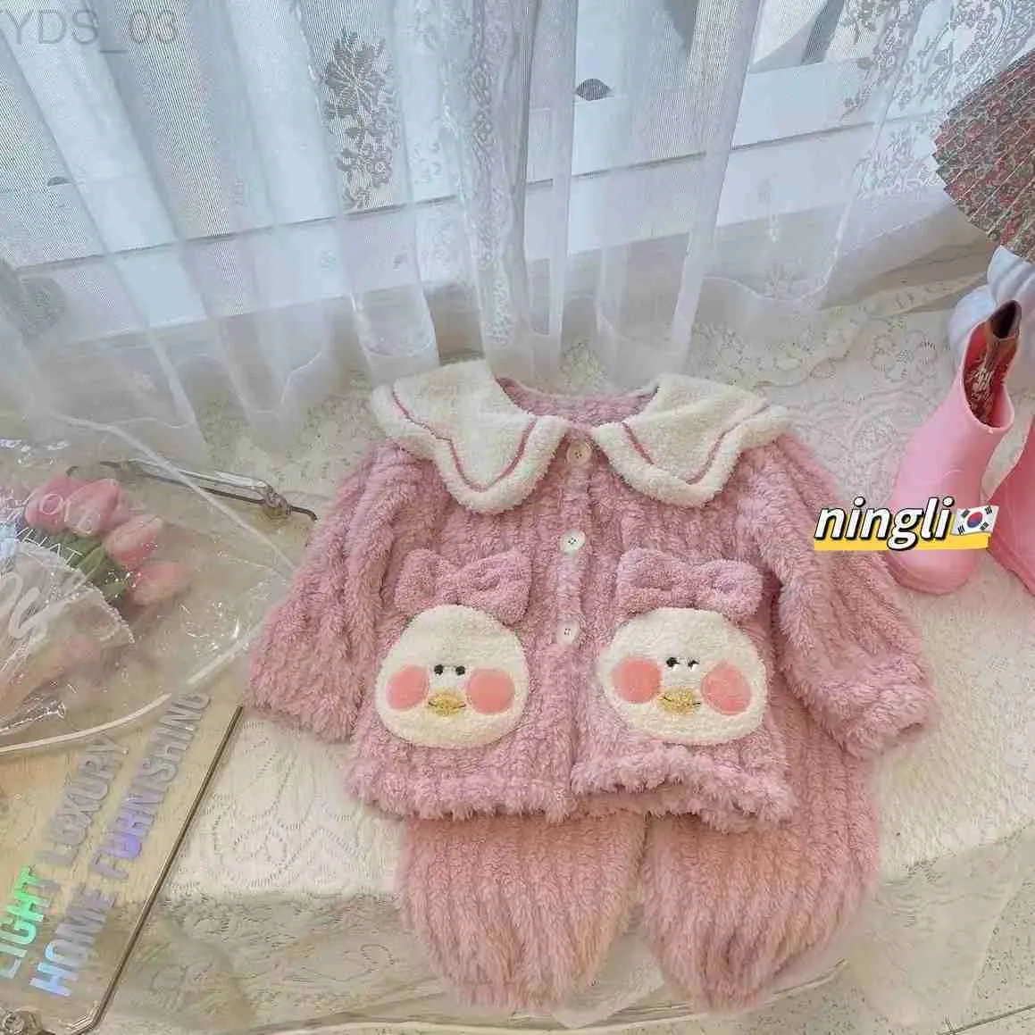 Pajamas 2023 Otoño Invierno Niñas Niñas Sleepswears Hairy Plus Velvet Cartoon Flowing Warm, Niñas, Usa Para Niños Pequeños Sleepsuitzln2312222 De 24,8 € DHgate