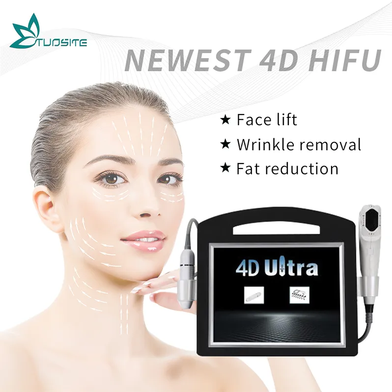 2024 Professionell skönhetsutrustning 4d 12 linjer blinkar hög intensitet Fokuserad ultraljud HIFU Machine Skin Vmax Face Body Slimming Wrinkle Borttagning