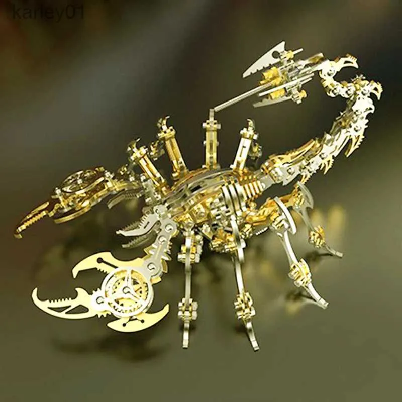 3D Puzzles Kids Metal Assembly Toys Colorido Scorpion King 3D Puzzle Toy Toy Adult Diy Jigs Decoração Coleção menino Garoto de aniversário Ornamento YQ231222