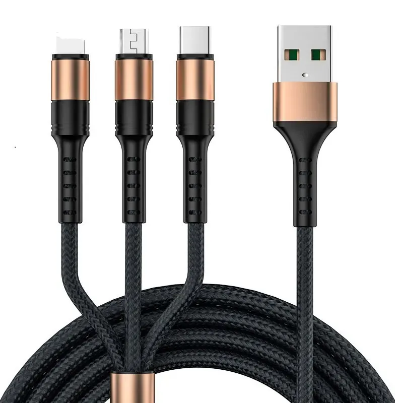 Free DHL 3 in 1 Magnetic Quick Phone Cables  Line Nylon Fast Charging Cord Type C Micro USB Cable Wire for Samsung S21 izeso