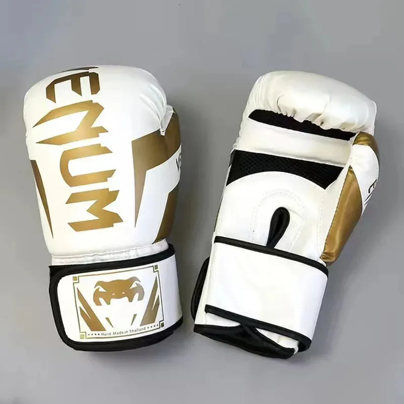 68101214oz قفازات الملاكمة الاحترافية PU سميكة MMA القتال Sanda Training Glove Muay التايلاندية 231222