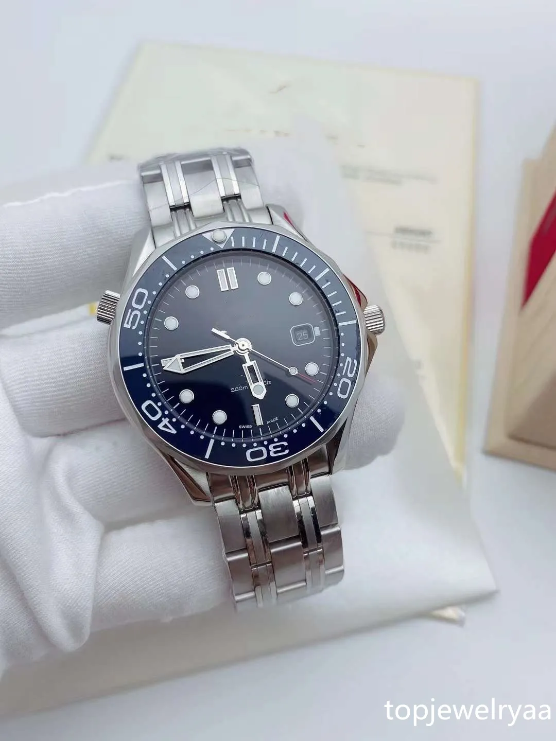 Projektant zegarków męskich ceramiczna ramka świetlista ze stali nierdzewnej automatyczny ruch mechaniczny zegarek dla mężczyzn Casual High Quality Watch