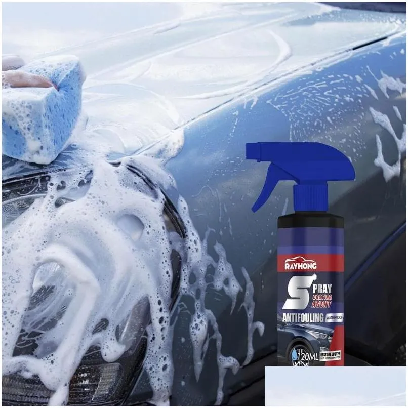 Other Auto Parts New 120Ml Quick-Acting Coating Agent Liquid Nano Ceramic Car Polish Anti Paint Hydrophobic Spray Wax Scratch Prote Y9 Dhulg