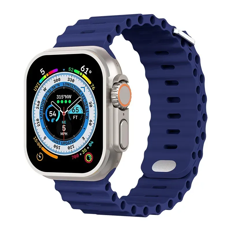 アップルウォッチのシリコンストラップウルトラ/2 49mmスポーツ通気性ソフトリストバンドIWATCH 9 8 7 6 5 4 SE 45mm 41mm 44mm 42mm 40mm 100pcs