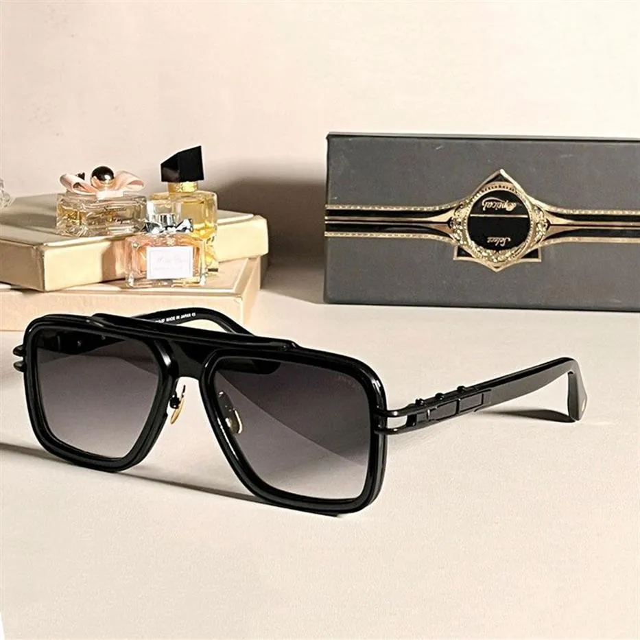 Solglasögon för män Dita Grand LXN Evo 403 Mach Metal Retro Women Fashion Eyewear Designer Solglasögon Square Rimless UV Original BO220H