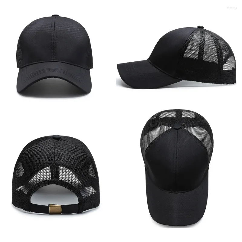 Ball Caps Polyester Mesh Trucker Hat Lightweight Adjustable Sun Protection Fashionable Light-weight Breathable