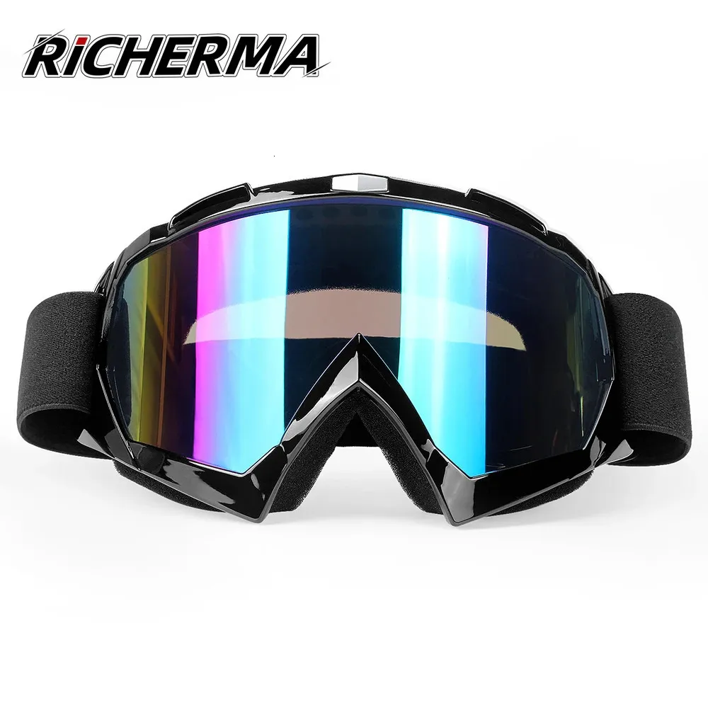 Lunettes de motocross à vent Lunets d'équitation ATV Bike Dirt Motorcycle Google Casque de course de ski Goggles pour adultes hommes femmes jeunes 231221