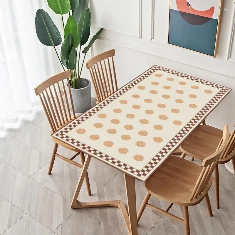 Tabela de mesa Retro Prind Toeira de mesa PVC PVC Cushion Mantel Antimanchas Tela impermeável 6tmfbpd01
