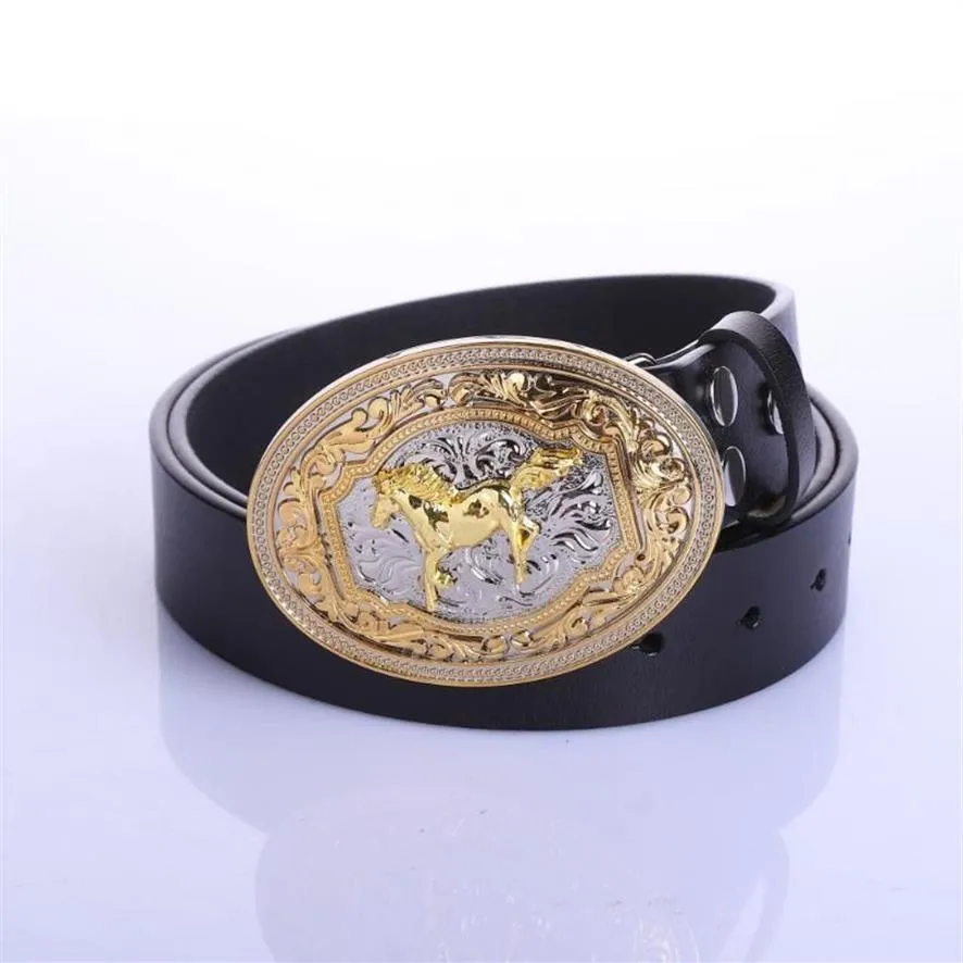 Belts Western Cowboy Belt Buckle Vintage Pattern Novelty for Men and Women 1 5''Belts236s