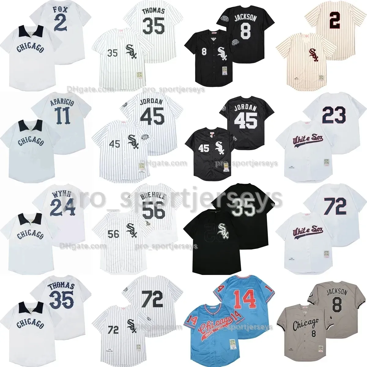 1959 1969 1972 Baseball Baseball 35 Frank Thomas Jerseys Vintage 72 Carlton Fisk 56 Mark Buehrle 8 Bo Jackson 14 Paul Konerko 2 Nellie Fox 11 Luis Aparicio Early Wynn