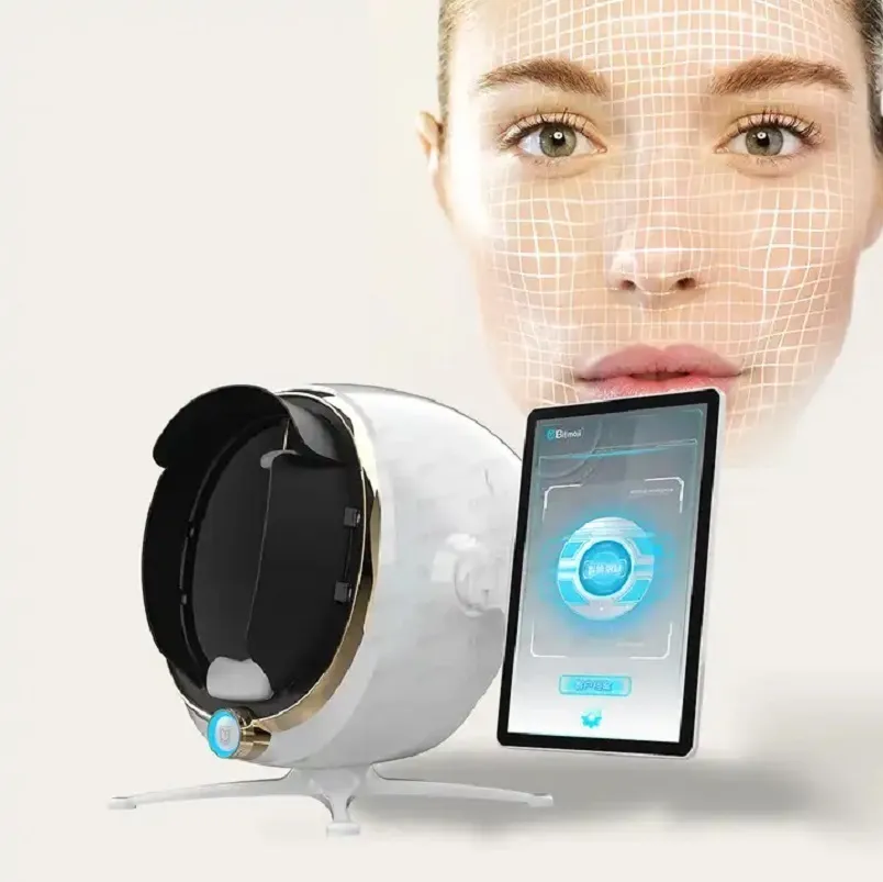 NOVO CHEGA DERMOSCOPO 3D Analisador de pele Facial Machine Analisando o Scanner Skin Skin Analyzer Machine