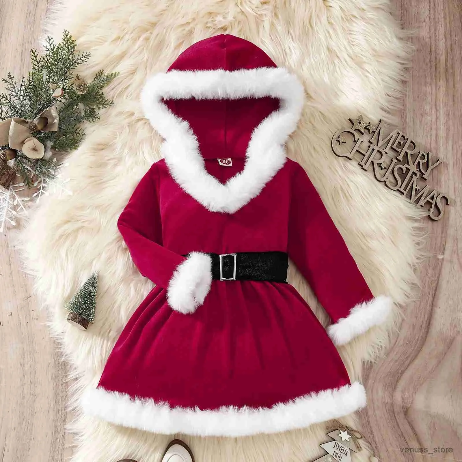 Girl's Dresses Christmas Girl Dress Christmas Holiday Party Dress Up Dress Santa Gift Flower Girl Dresses Kids Dresses for Girls