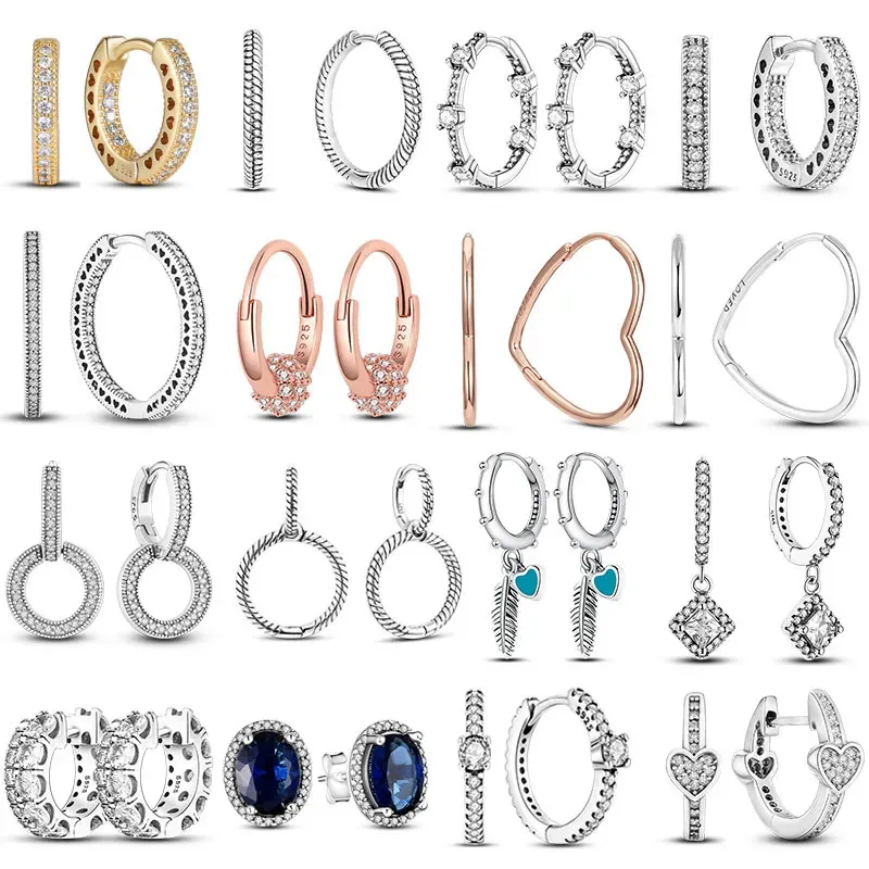 Popular High Quality 925 Sterling Silver Silver Hoop Earrings Asymmetric Heart Hoop Earrings Women's Fashion Fashion Accessories Jewelry Gifts