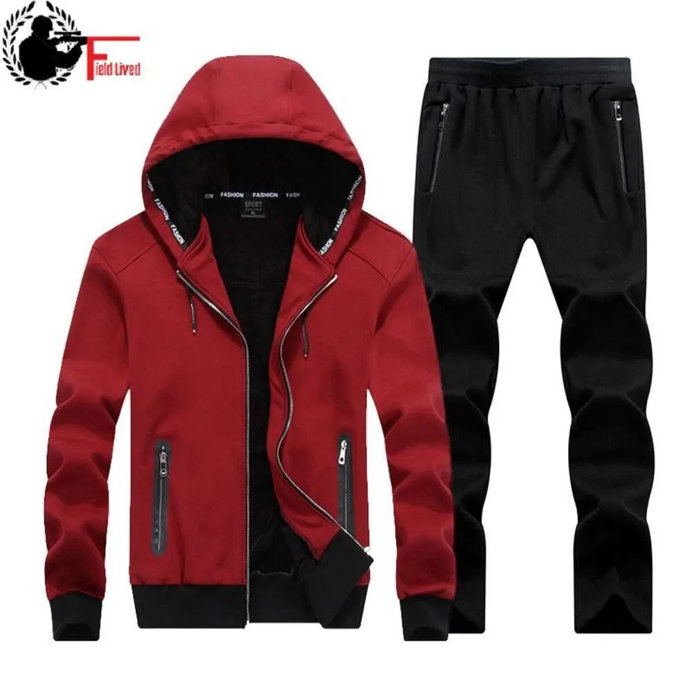 Winter Large Sweater Suit Hooded Fleece with Thickened Fat Kid Size Big Yards Male Tracksuit Set Men 7X 6XL 8XL