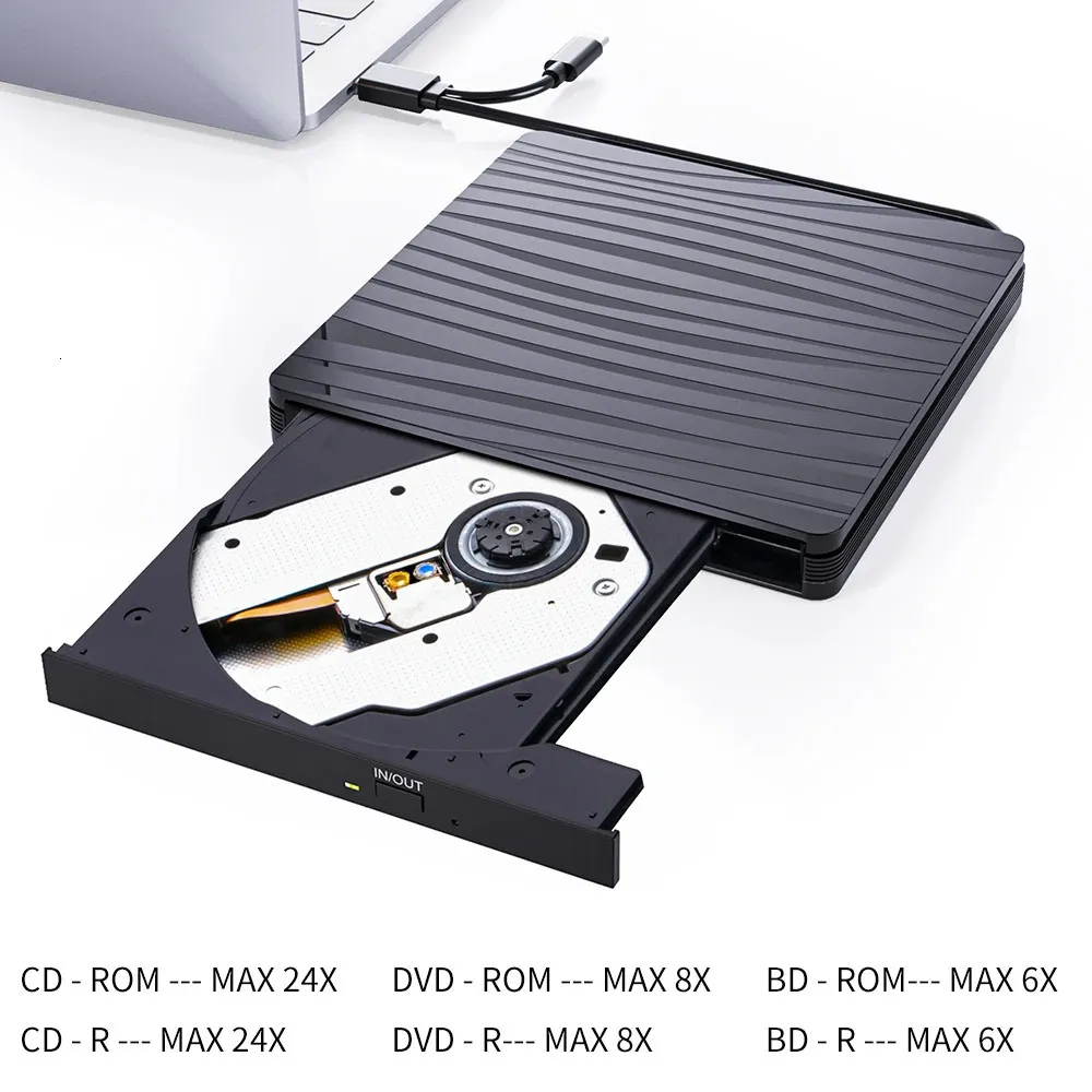 External USB Blu Ray Player Drive BD Combo DVD CD RW Disc Burner