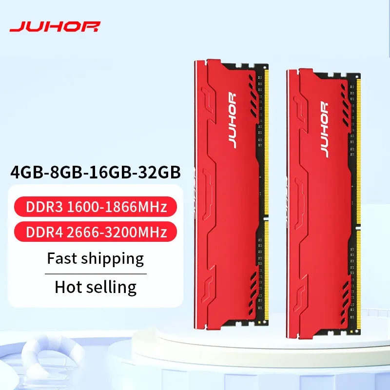 Juhor Memoria Ram DDR3 8G 4G 1866 1333 1600 MHz DDR4 8G 16G 32G 2666 32000MHz UDIMM DIMM Desktop Speicher 231221