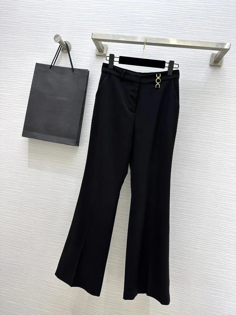 Women's Pants Autumn And Winter Style All Black Tie Straight Leg Trousers Must Enter Especially Good Collocation11/10