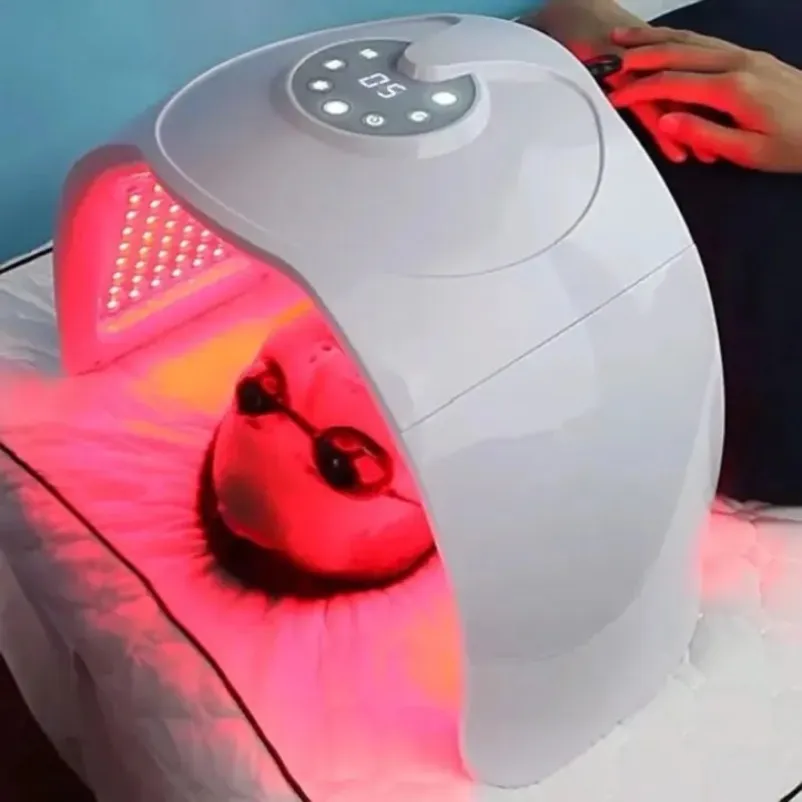 7 Kolor PDT Photon LED LED Therapy z parowcem nano twarz na czerwono światło terapia urządzenie spa na podczerwień