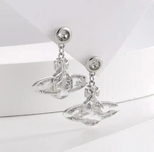 Boucles d'oreilles en trois dimensions en trois dimensions en tridimensionnel aiguille en argent sterling accessoires de haut niveau de luxe abordables