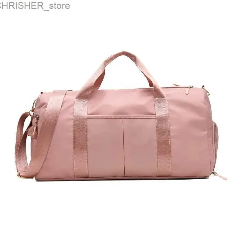 Outdoor -Taschen im Freien wasserdichte Nylon Sports -Fitness -Turnier Männer Frauen Training Fitness Travel Handtasche Yogamatte Sporttasche mit Schuhen Abteil L2312241