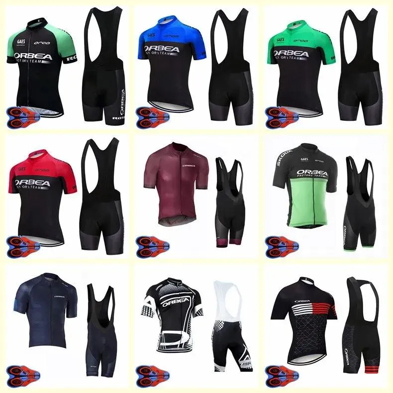 Sets 2021 ORBEA team Cycling Short Sleeves jersey shorts set Men Bike Clothing Breathable MTB Bicycle Wear Quick dry U20042005