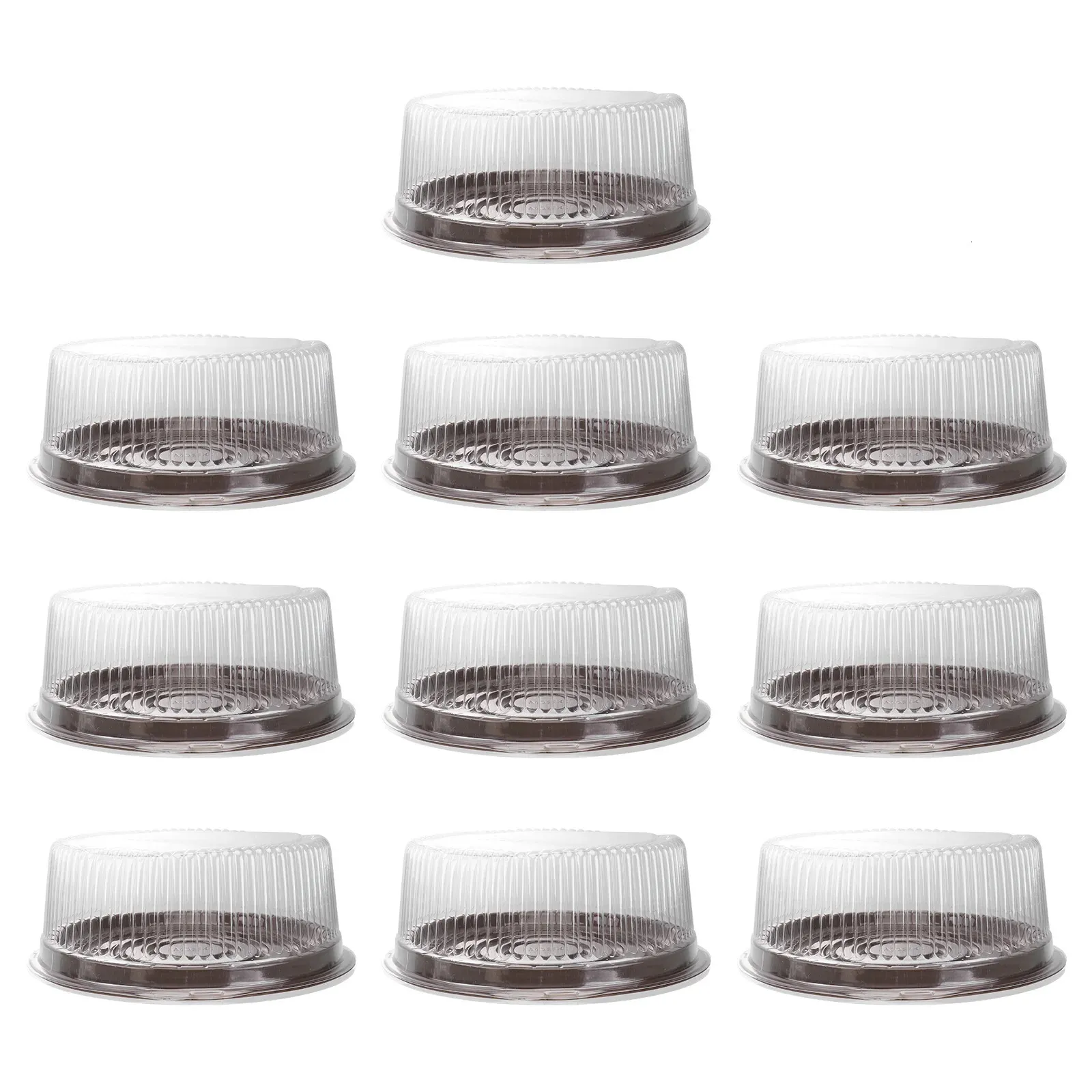 10 STKS Muffin Geschenkverpakkingsdoos Mini Cupcake Container Vierkante Geschenkdozen Taartstandaard Taartdozen 10 Inch Plastic Cupcake Dozen 231221