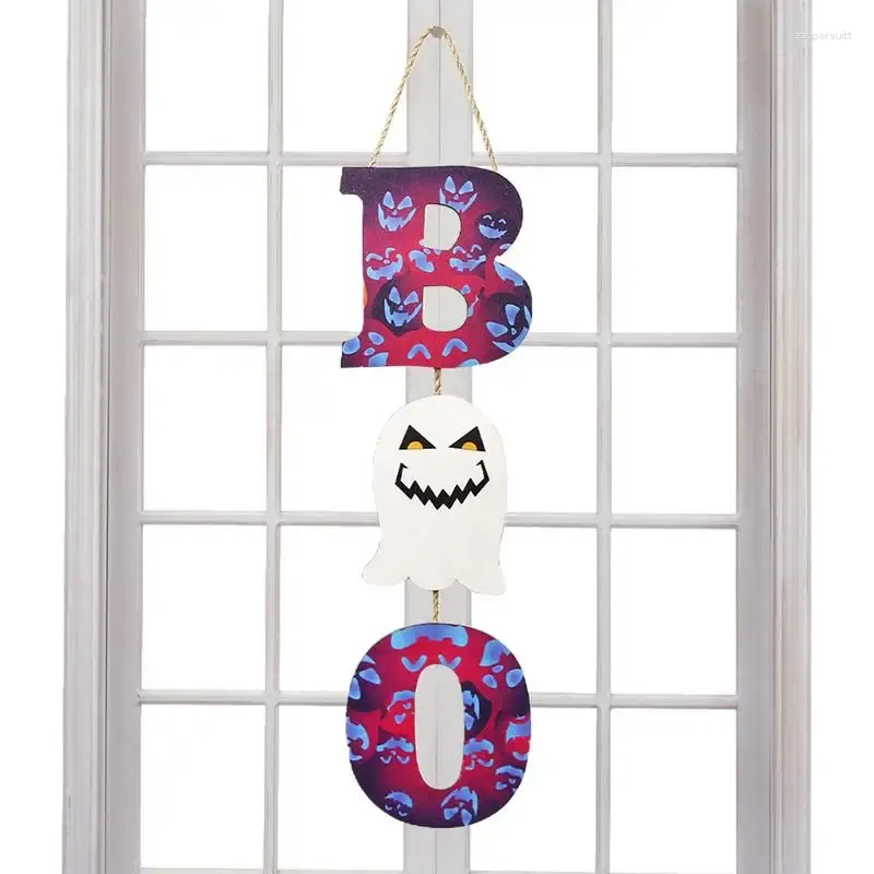 Party Decoration Boo Sign Wood Wall Decorations With A Rope And Hook Supplies For Home Bar Restaurant Apartment