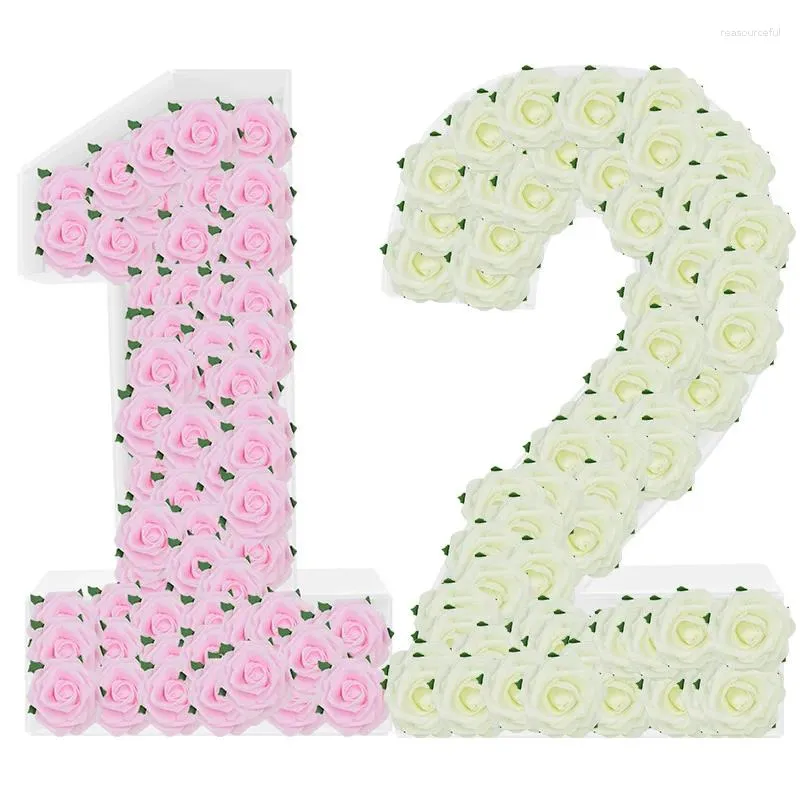 Fleurs décoratives 20pcs 7cm mousse rose têtes de fleurs artificielles fausse décoration de mariage à la main à la main de couronne de couronne de mariée décorations de fête