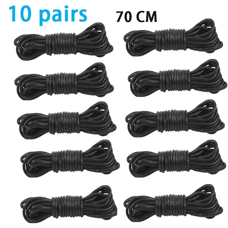 10 Pairs Waxed Round Dress Shoelaces For Kids and Adult Sneakers Shoelace Laces Shoe Strings Unisex 70 CM 231221