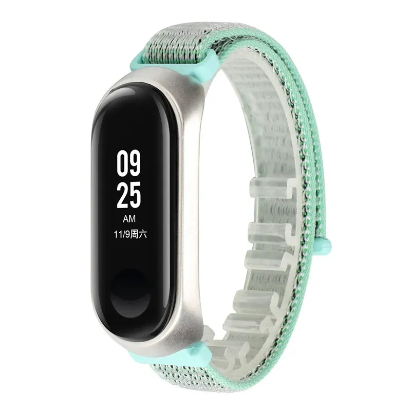 Replaceable Wristband for Xiaomi Mi Band 4 3 Nylon loop Breathable Bracelet on Mi Band4 band3 WatchBand Strap for xiomi Band 3 4