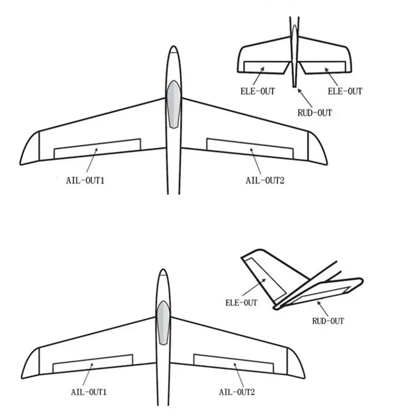 고정 윙 드론을위한 3 축 3D 항공기 자이로 비행 제어 밸런서 보드 / FPV 평면 / RC 모델 액세서리