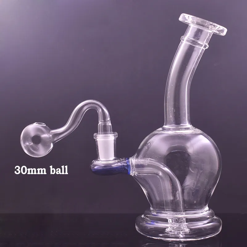 Bogging de bang en verre le moins cher 14 mm Recycleur joint femelle Big Bong Bong épaisse bouteille de gréement de gréement